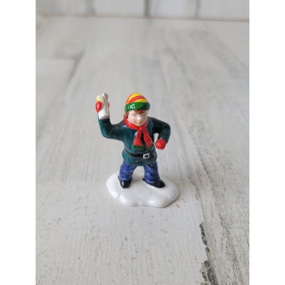 Dept 56 early morning delivery paper boy village accessory xmas
